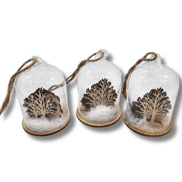 Christmas Tree Ornaments Forest Animal - Terrarium Style - Picture 3 of 4